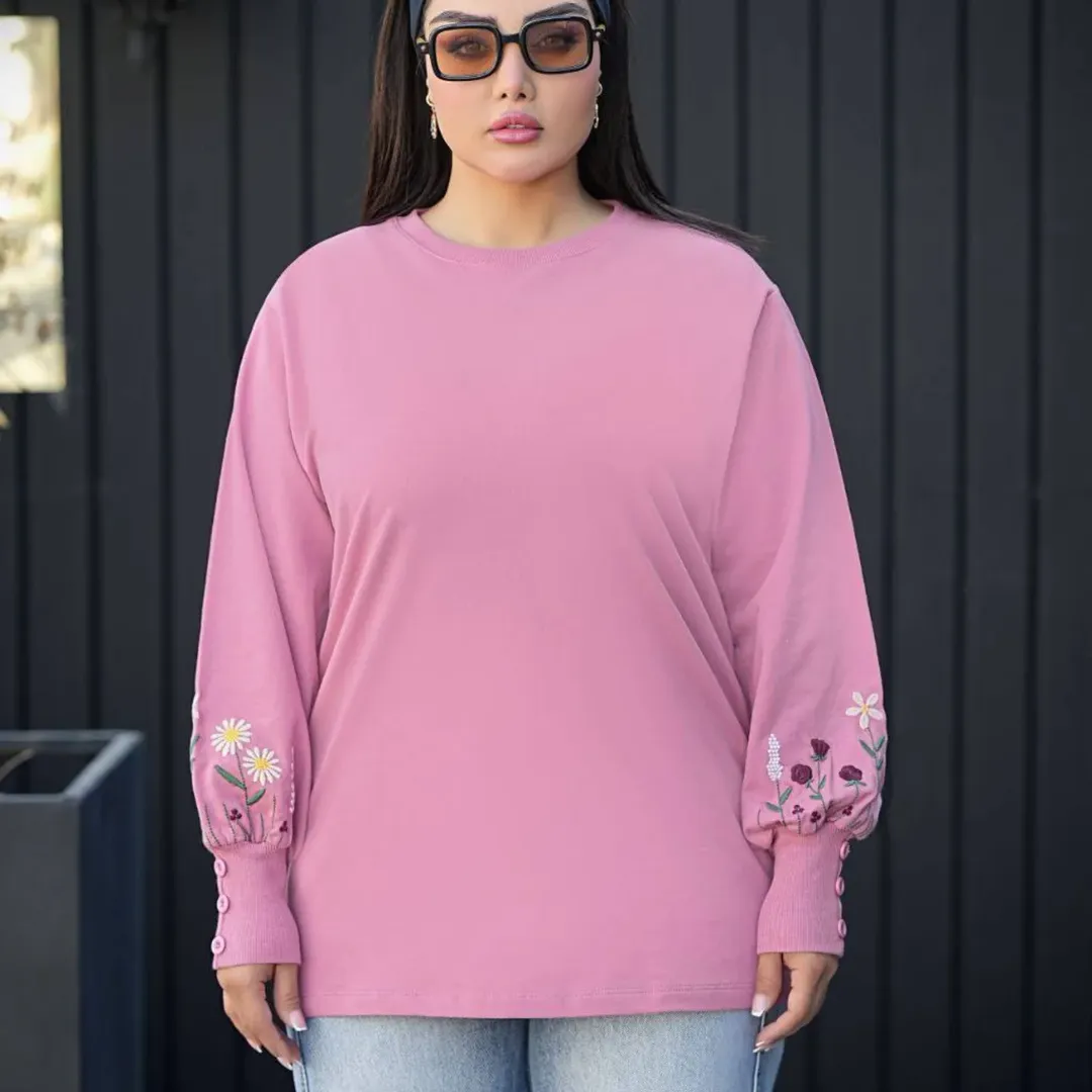 بلوز دورس سایز بزرگ آستین سه دکمه کد محصول: 305